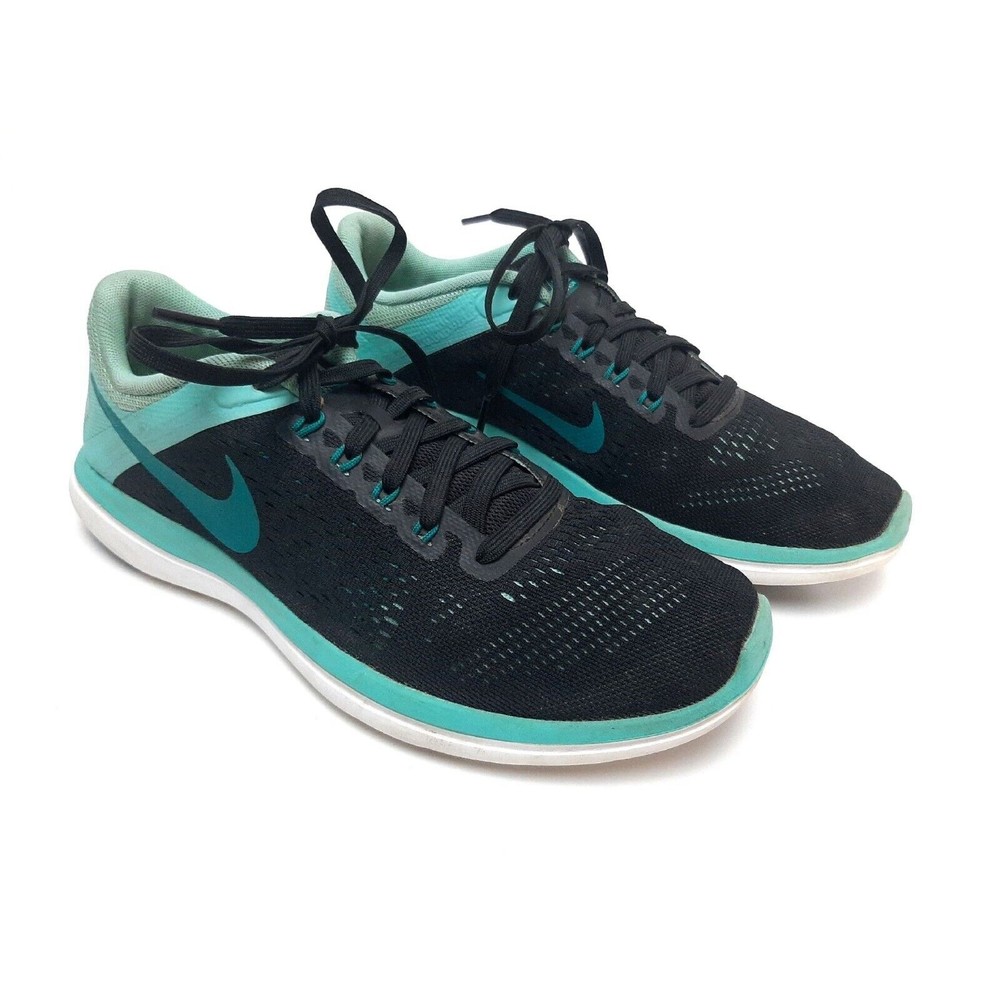 Nike Flex 2016 Run 830751-005 Green & Black Athletic Shoes Womens Size 8.5